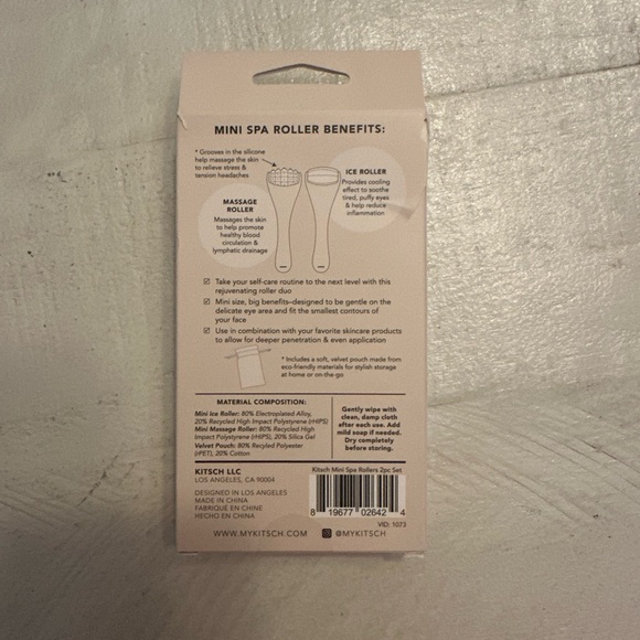 Kitsch Pink Mini Spa Rollers 2 pc Set - Picture 3 of 3